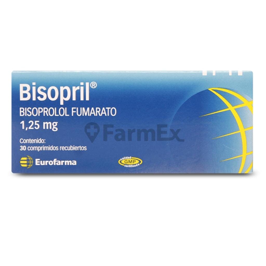 Bisopril 1,25 mg x 30 comprimidos Farmex-Fonasa-Persistente